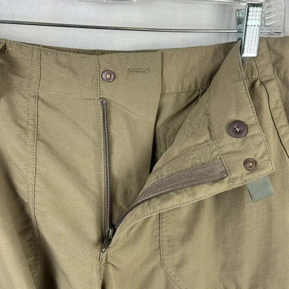 Patagonia Cargo Shorts Women 12 Green Brown 9" Outdoors Hiking Camping Pockets - Picture 4 of 5